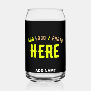 STYLISH MODERN CUSTOMIZABLE BLACK VERIFIED BRANDED CAN GLASS