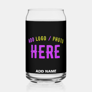 STYLISH MODERN CUSTOMIZABLE BLACK VERIFIED BRANDED CAN GLASS