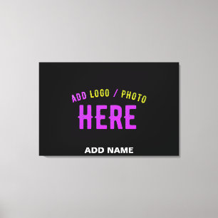 STYLISH MODERN CUSTOMIZABLE BLACK VERIFIED BRANDED CANVAS PRINT