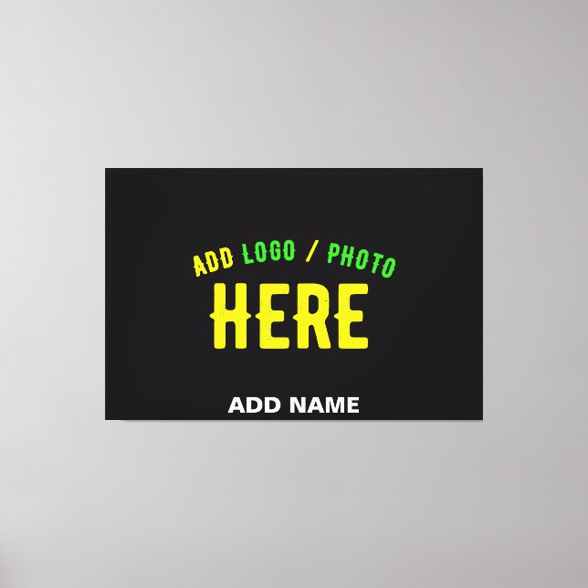STYLISH MODERN CUSTOMIZABLE BLACK VERIFIED BRANDED CANVAS PRINT (Front)