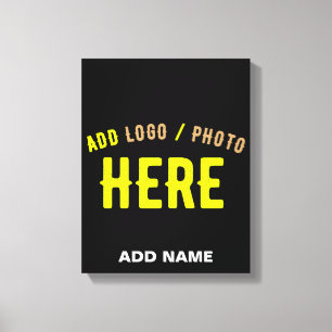 STYLISH MODERN CUSTOMIZABLE BLACK VERIFIED BRANDED CANVAS PRINT