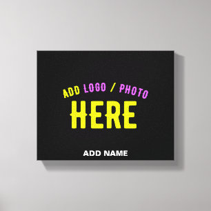 STYLISH MODERN CUSTOMIZABLE BLACK VERIFIED BRANDED CANVAS PRINT