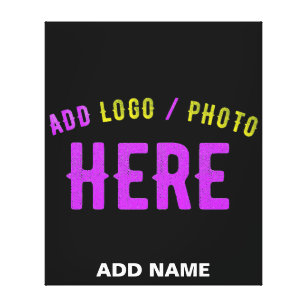 STYLISH MODERN CUSTOMIZABLE BLACK VERIFIED BRANDED CANVAS PRINT