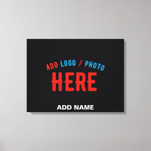 STYLISH MODERN CUSTOMIZABLE BLACK VERIFIED BRANDED CANVAS PRINT