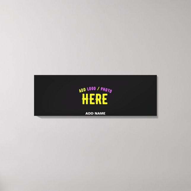 STYLISH MODERN CUSTOMIZABLE BLACK VERIFIED BRANDED CANVAS PRINT (Front)