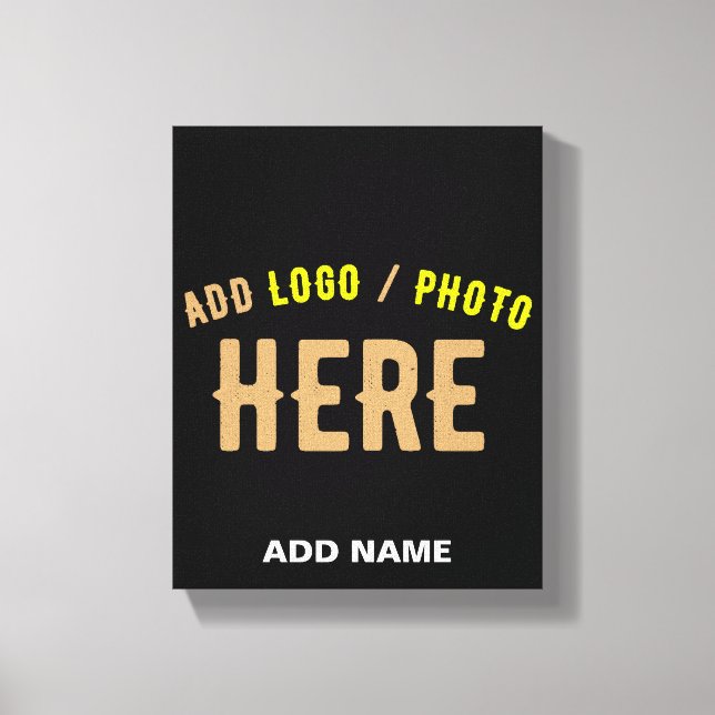 STYLISH MODERN CUSTOMIZABLE BLACK VERIFIED BRANDED CANVAS PRINT (Front)