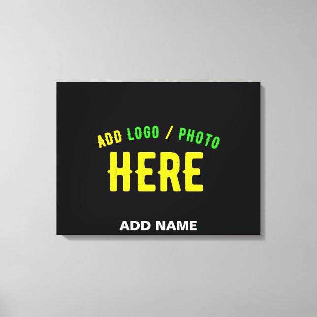 STYLISH MODERN CUSTOMIZABLE BLACK VERIFIED BRANDED CANVAS PRINT (Front)