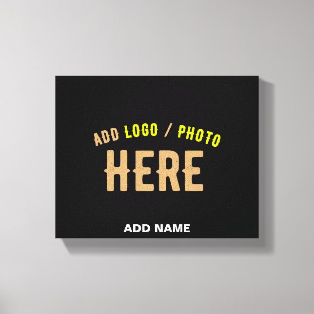 STYLISH MODERN CUSTOMIZABLE BLACK VERIFIED BRANDED CANVAS PRINT (Front)