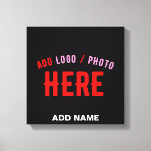 STYLISH MODERN CUSTOMIZABLE BLACK VERIFIED BRANDED CANVAS PRINT