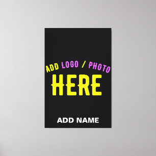 STYLISH MODERN CUSTOMIZABLE BLACK VERIFIED BRANDED CANVAS PRINT