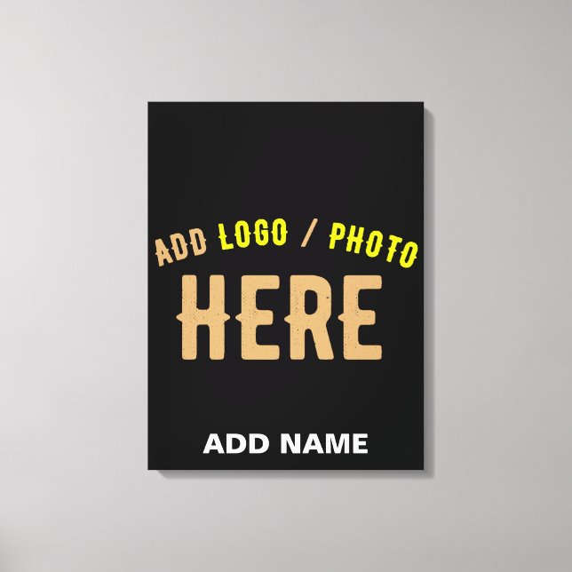 STYLISH MODERN CUSTOMIZABLE BLACK VERIFIED BRANDED CANVAS PRINT (Front)