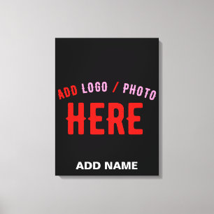 STYLISH MODERN CUSTOMIZABLE BLACK VERIFIED BRANDED CANVAS PRINT