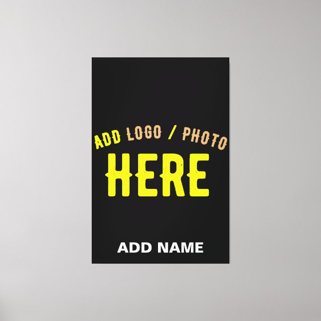 STYLISH MODERN CUSTOMIZABLE BLACK VERIFIED BRANDED CANVAS PRINT (Front)