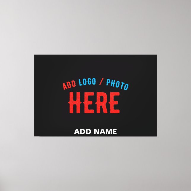 STYLISH MODERN CUSTOMIZABLE BLACK VERIFIED BRANDED CANVAS PRINT (Front)
