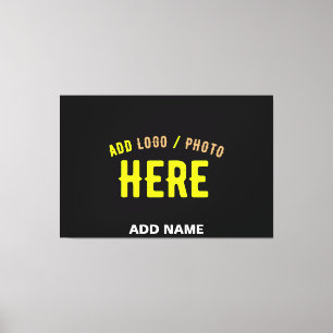 STYLISH MODERN CUSTOMIZABLE BLACK VERIFIED BRANDED CANVAS PRINT