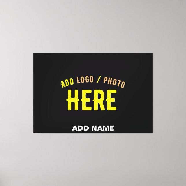 STYLISH MODERN CUSTOMIZABLE BLACK VERIFIED BRANDED CANVAS PRINT (Front)