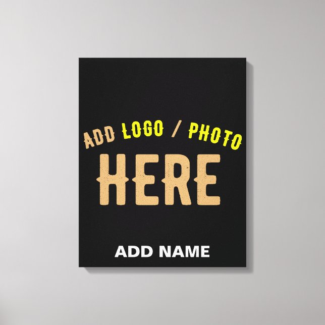 STYLISH MODERN CUSTOMIZABLE BLACK VERIFIED BRANDED CANVAS PRINT (Front)