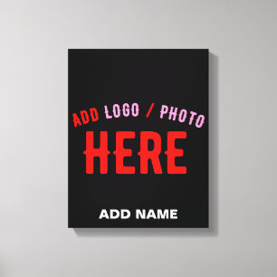 STYLISH MODERN CUSTOMIZABLE BLACK VERIFIED BRANDED CANVAS PRINT