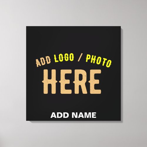 STYLISH MODERN CUSTOMIZABLE BLACK VERIFIED BRANDED CANVAS PRINT