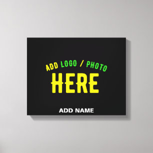 STYLISH MODERN CUSTOMIZABLE BLACK VERIFIED BRANDED CANVAS PRINT