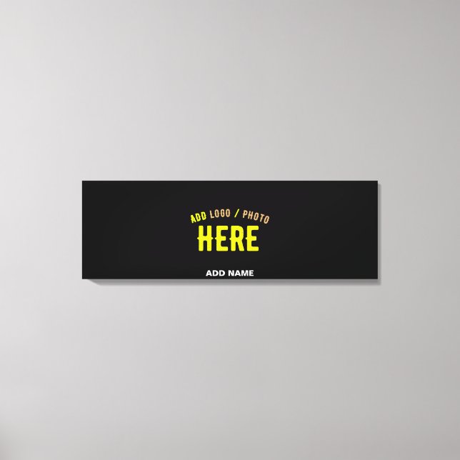 STYLISH MODERN CUSTOMIZABLE BLACK VERIFIED BRANDED CANVAS PRINT (Front)