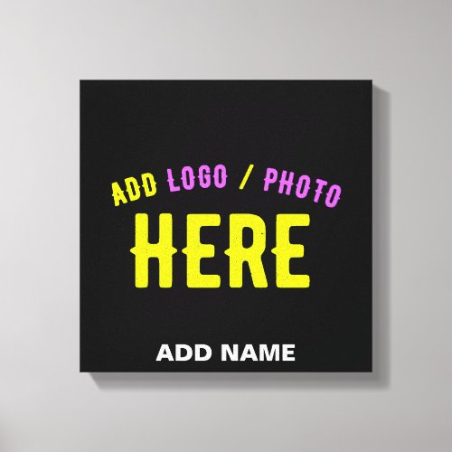 STYLISH MODERN CUSTOMIZABLE BLACK VERIFIED BRANDED CANVAS PRINT