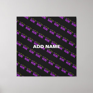 STYLISH MODERN CUSTOMIZABLE BLACK VERIFIED BRANDED CANVAS PRINT