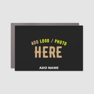 STYLISH MODERN CUSTOMIZABLE BLACK VERIFIED BRANDED CAR MAGNET