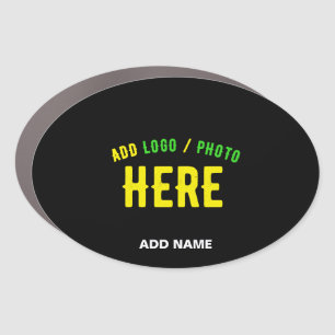 STYLISH MODERN CUSTOMIZABLE BLACK VERIFIED BRANDED CAR MAGNET