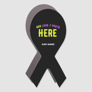 STYLISH MODERN CUSTOMIZABLE BLACK VERIFIED BRANDED CAR MAGNET