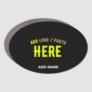 STYLISH MODERN CUSTOMIZABLE BLACK VERIFIED BRANDED CAR MAGNET