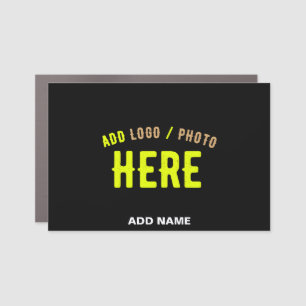 STYLISH MODERN CUSTOMIZABLE BLACK VERIFIED BRANDED CAR MAGNET