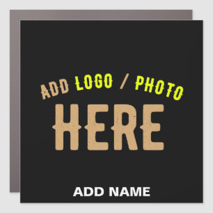 STYLISH MODERN CUSTOMIZABLE BLACK VERIFIED BRANDED CAR MAGNET