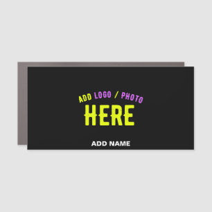 STYLISH MODERN CUSTOMIZABLE BLACK VERIFIED BRANDED CAR MAGNET