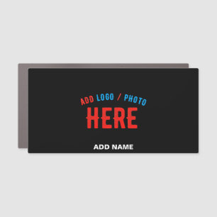 STYLISH MODERN CUSTOMIZABLE BLACK VERIFIED BRANDED CAR MAGNET