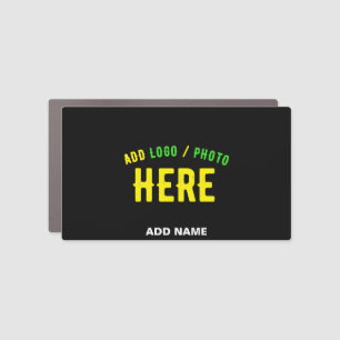STYLISH MODERN CUSTOMIZABLE BLACK VERIFIED BRANDED CAR MAGNET