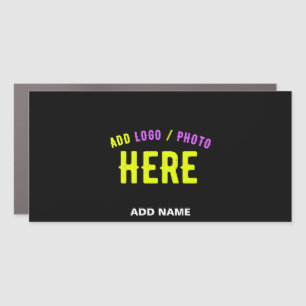 STYLISH MODERN CUSTOMIZABLE BLACK VERIFIED BRANDED CAR MAGNET