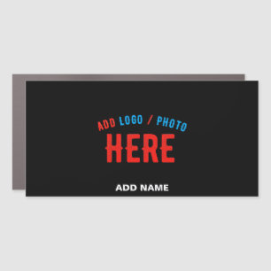 STYLISH MODERN CUSTOMIZABLE BLACK VERIFIED BRANDED CAR MAGNET