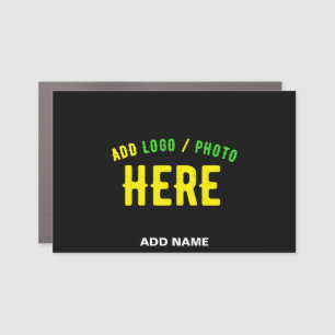 STYLISH MODERN CUSTOMIZABLE BLACK VERIFIED BRANDED CAR MAGNET