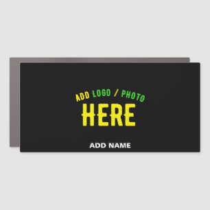 STYLISH MODERN CUSTOMIZABLE BLACK VERIFIED BRANDED CAR MAGNET