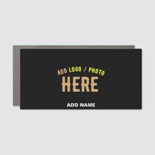 STYLISH MODERN CUSTOMIZABLE BLACK VERIFIED BRANDED CAR MAGNET