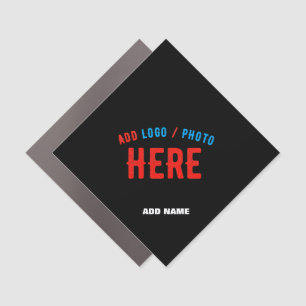 STYLISH MODERN CUSTOMIZABLE BLACK VERIFIED BRANDED CAR MAGNET