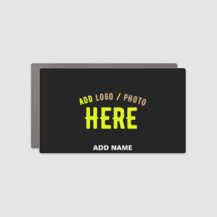 STYLISH MODERN CUSTOMIZABLE BLACK VERIFIED BRANDED CAR MAGNET