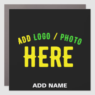 STYLISH MODERN CUSTOMIZABLE BLACK VERIFIED BRANDED CAR MAGNET