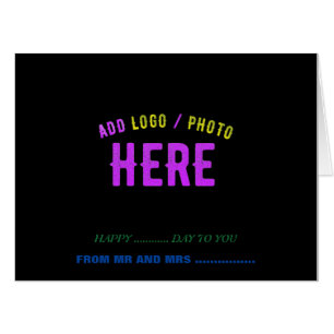 STYLISH MODERN CUSTOMIZABLE BLACK VERIFIED BRANDED CARD