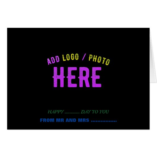 STYLISH MODERN CUSTOMIZABLE BLACK VERIFIED BRANDED CARDS (Front Horizontal)