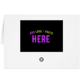 STYLISH MODERN CUSTOMIZABLE BLACK VERIFIED BRANDED CARDS (Back Horizontal)