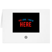 STYLISH MODERN CUSTOMIZABLE BLACK VERIFIED BRANDED CARDS (Back Horizontal)