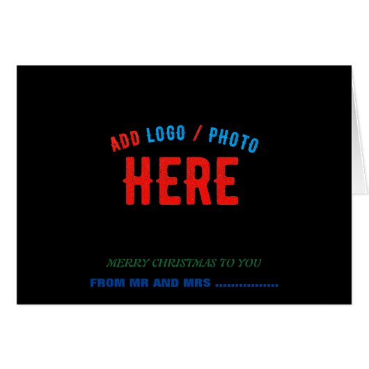 STYLISH MODERN CUSTOMIZABLE BLACK VERIFIED BRANDED CARDS (Front Horizontal)