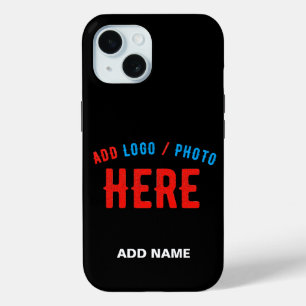 STYLISH MODERN CUSTOMIZABLE BLACK VERIFIED BRANDED iPhone 15 CASE